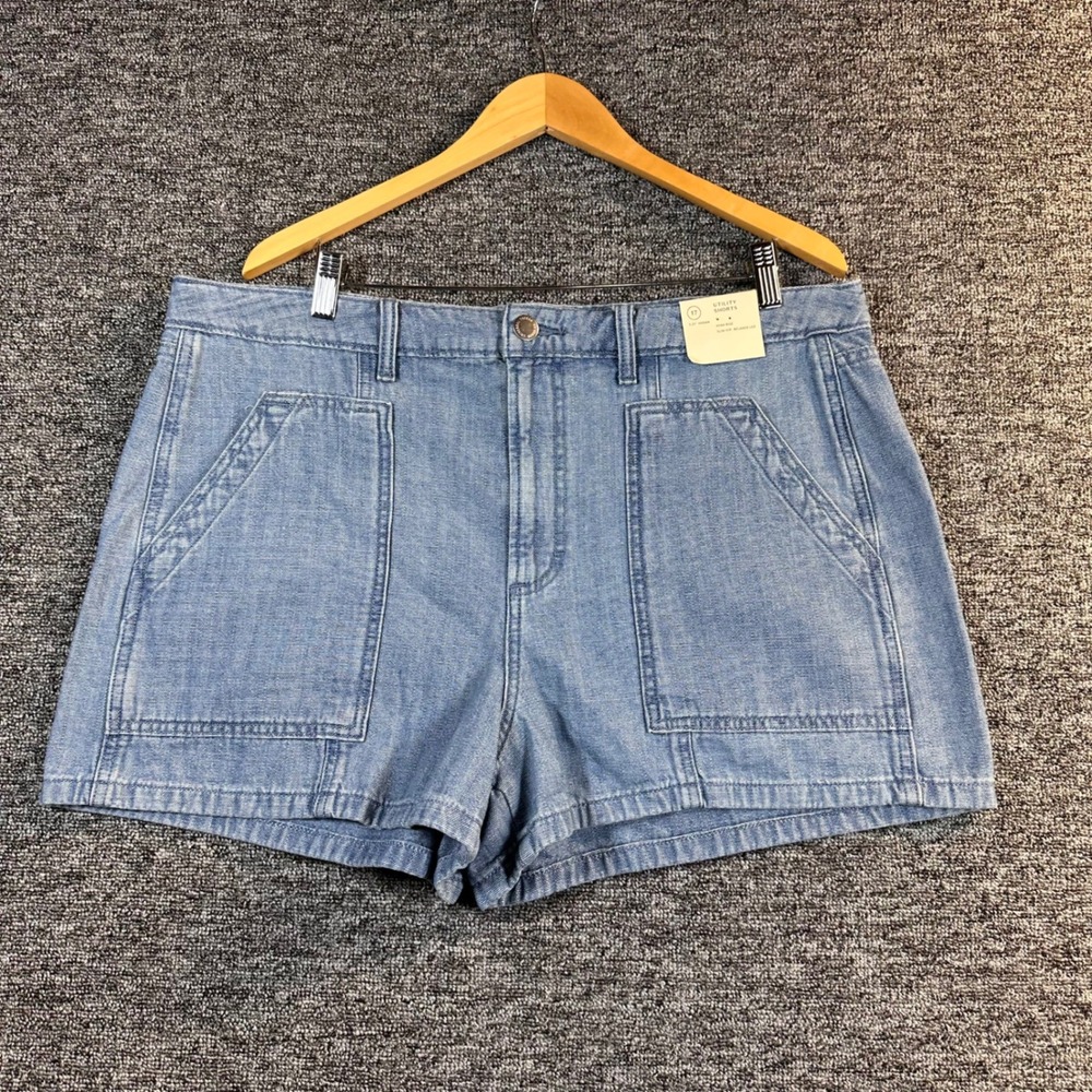 Universal Thread Womens High Rise Utility Shorts Light Wash Blue Size 17 Denim